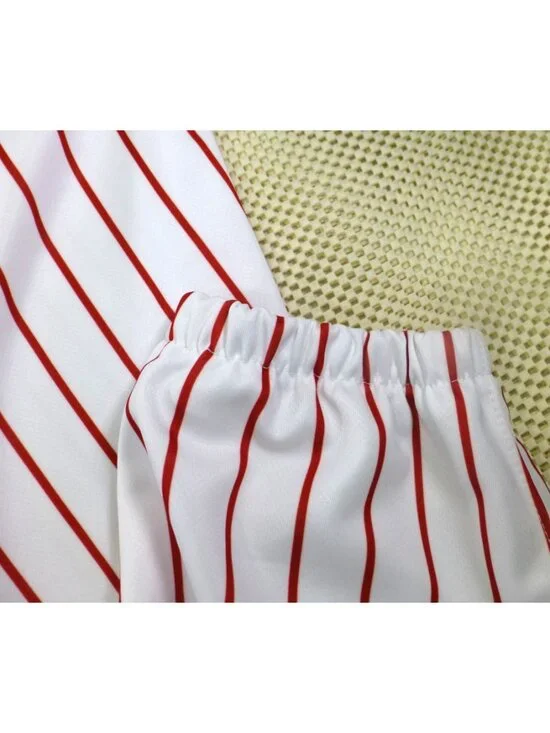 Boombah Mens Baseball Pants White & Red Pinstripe Sz 38 "F" Logo Adjustable Wais - Picture 7 of 13